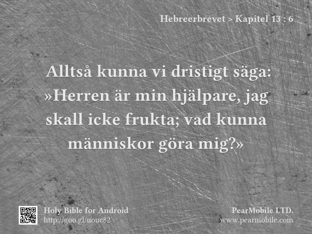 Hebreerbrevet, Kapitel 13:6
